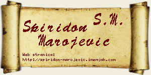 Spiridon Marojević vizit kartica